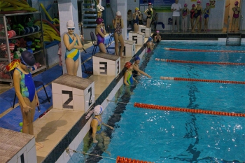 Новогодние соревнования по плаванию в Доме Физкультуры (с бассейном)
